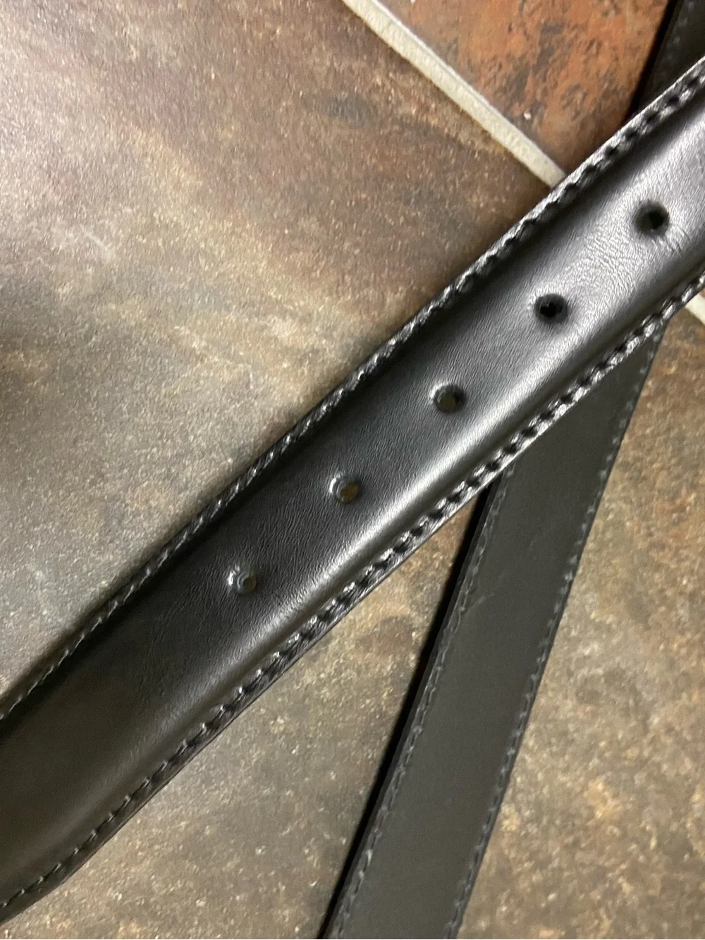 Bellagio Basindelli & Fuzzi Black Italian Leather Dress Belt Size 36-40 Classic